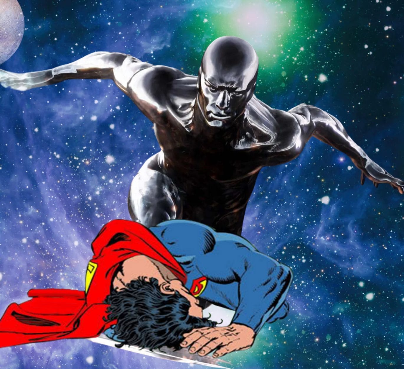 Silver Surfer Defeats Superman